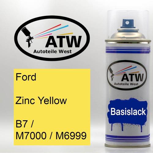 Ford, Zinc Yellow, B7 / M7000 / M6999: 400ml Sprühdose, von ATW Autoteile West.